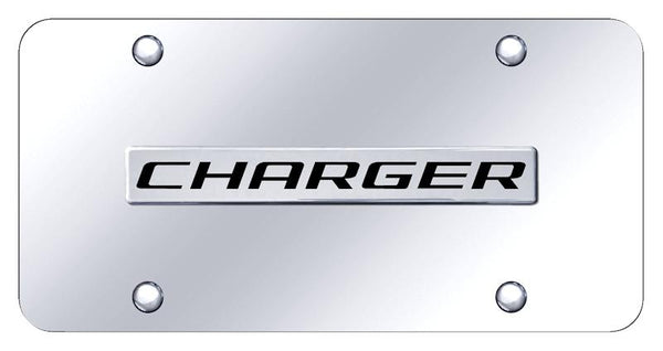 Dodge Charger Chrome on Chrome 3D Bar License Plate - CHG.N.CC