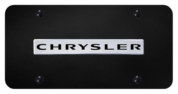 Chrysler Chrysler Chrome on Black 3D Bar License Plate - CHR.N.CB