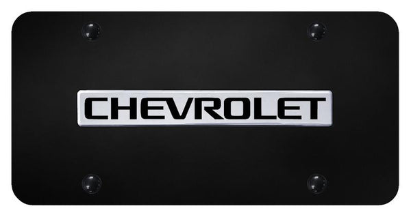 Chevrolet Chevrolet Chrome on Black 3D Bar License Plate - CHV.N.CB