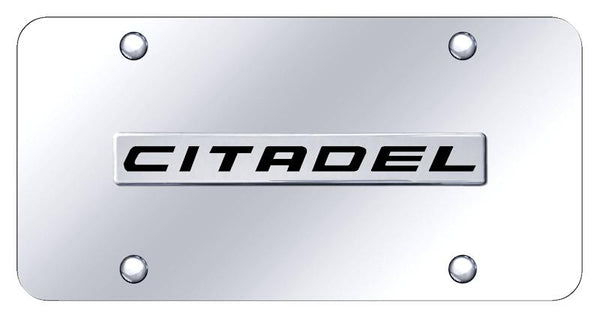 Dodge Citadel Chrome on Chrome 3D Bar License Plate - CITA.N.CC