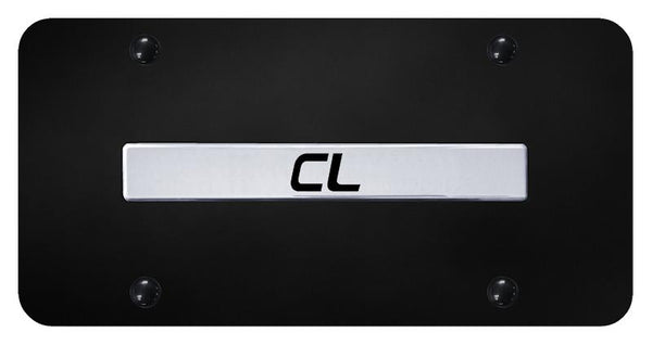 Acura CL Chrome on Black 3D Bar License Plate - CL.N.CB