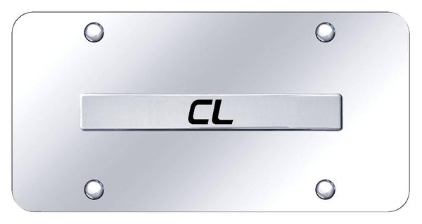 Acura CL Chrome on Chrome 3D Bar License Plate - CL.N.CC