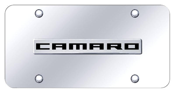 Chevrolet Camaro Chrome on Chrome 3D Bar License Plate - CMR.N.CC