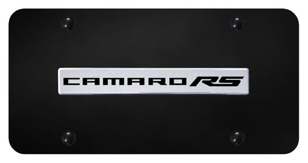 Chevrolet Camaro RS Chrome on Black 3D Bar License Plate - CMRRS.N.CB