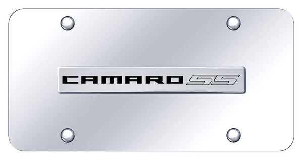 Chevrolet Camaro SS Chrome on Chrome 3D Bar License Plate - CMRSS.N.CC