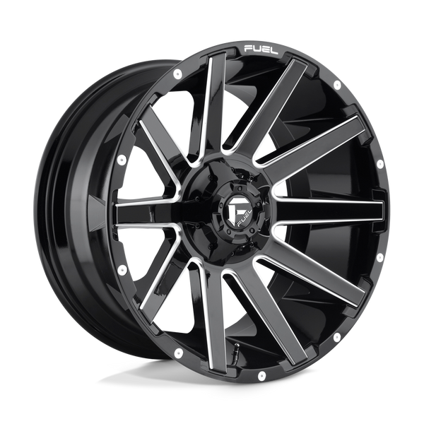 Fuel 1PC D615 CONTRA GLOSS BLACK MILLED Wheels for 2021-2023 FORD F-150 [] - 20X9 1 MM - 20"  - (2023 2022 2021)