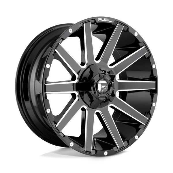 Fuel 1PC D615 CONTRA GLOSS BLACK MILLED Wheels for 2022-2024 FORD EXPEDITION [] - 20X9 20 MM - 20"  - (2024 2023 2022)