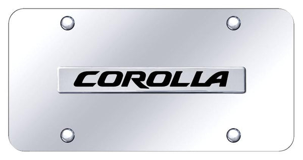 Toyota Corolla Chrome on Chrome 3D Bar License Plate - COR.N.CC