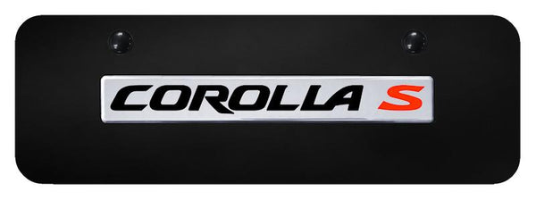 Toyota Corolla S Chrome on Black 3D Bar Mini License Plate - COS.N.CBM