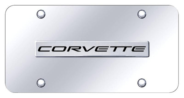 Chevrolet Corvette C5 Chrome on Chrome 3D Bar License Plate - COV5.N.CC