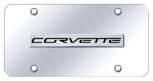 Chevrolet Corvette C6 Chrome on Chrome 3D Bar License Plate - COV6.N.CC