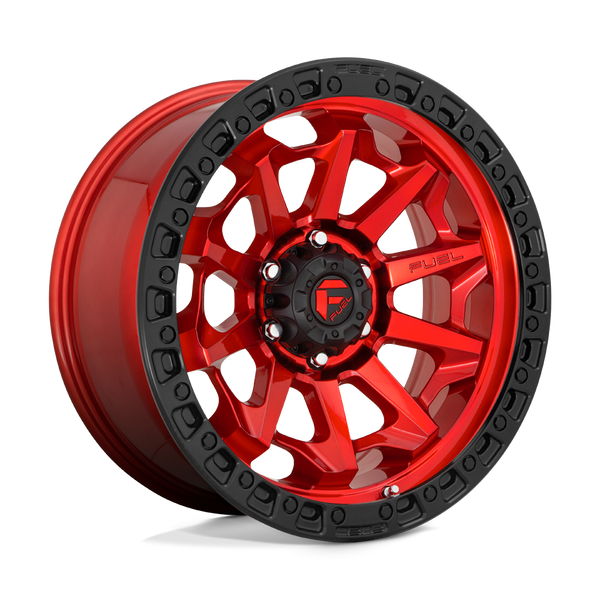 Fuel 1PC D695 COVERT CANDY RED BLACK BEAD RING Wheels for 2021-2023 FORD F-150 [] - 20X9 20 MM - 20"  - (2023 2022 2021)