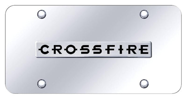 Chrysler Crossfire Chrome on Chrome 3D Bar License Plate - CRO.N.CC