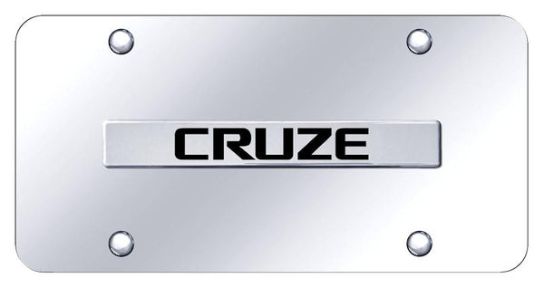 Chevrolet Cruze Chrome on Chrome 3D Bar License Plate - CRU.N.CC