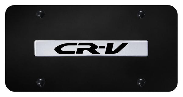 Honda CRV Chrome on Black 3D Bar License Plate - CRV.N.CB