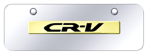 Honda CRV Gold on Chrome 3D Bar Mini License Plate - CRV.N.GCM