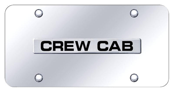 Nissan Crew Cab Chrome on Chrome 3D Bar License Plate - CRW.N.CC