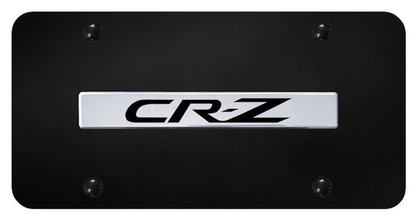 Honda CRZ Chrome on Black 3D Bar License Plate - CRZ.N.CB