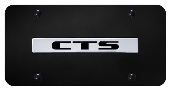 Cadillac CTS Chrome on Black 3D Bar License Plate - CTS.N.CB