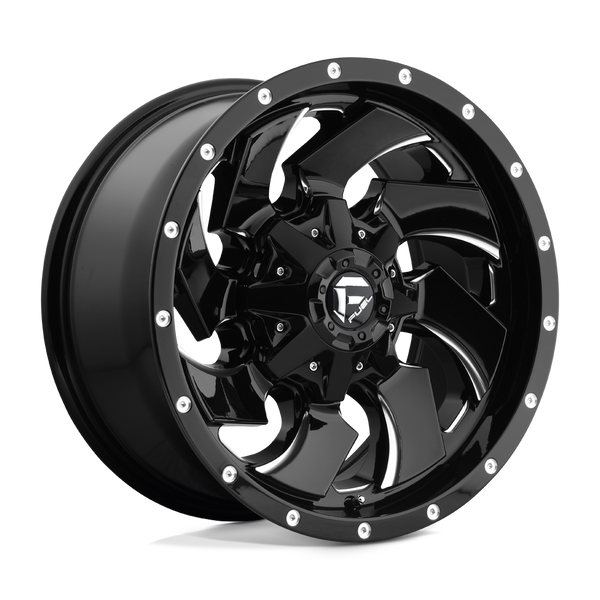 Fuel 1PC D574 CLEAVER GLOSS BLACK MILLED Wheels for 2010-2020 FORD F-150 [] - 18X9 1 mm - 18"  - (2020 2019 2018 2017 2016 2015 2014 2013 2012 2011 2010)