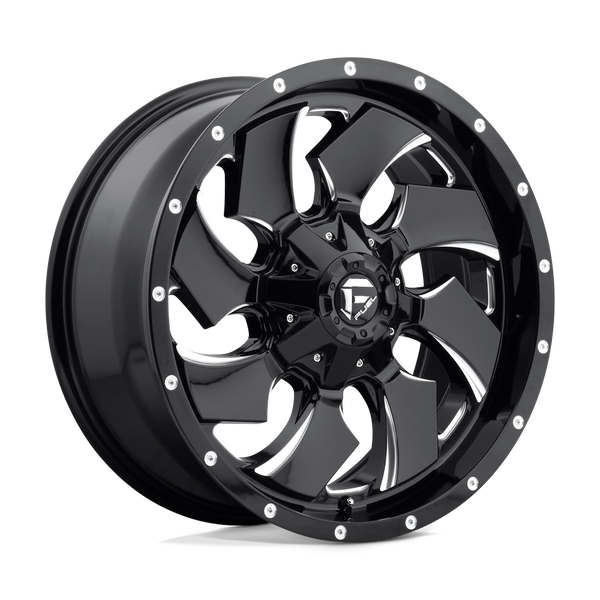 Fuel 1PC D574 CLEAVER GLOSS BLACK MILLED Wheels for 2010-2020 FORD F-150 [] - 20X9 20 mm - 20"  - (2020 2019 2018 2017 2016 2015 2014 2013 2012 2011 2010)