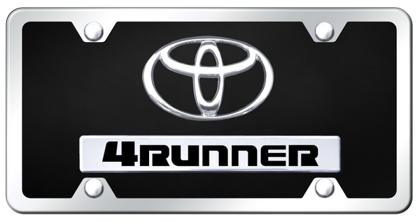 Toyota Dual 4Runner Plate Kit - Chrome on Black License Plate - D.4RU.CBK