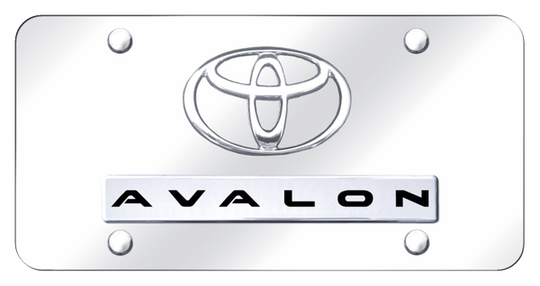 Toyota Dual Avalon License Plate - Chrome on Mirrored License Plate - D.AVA.CC