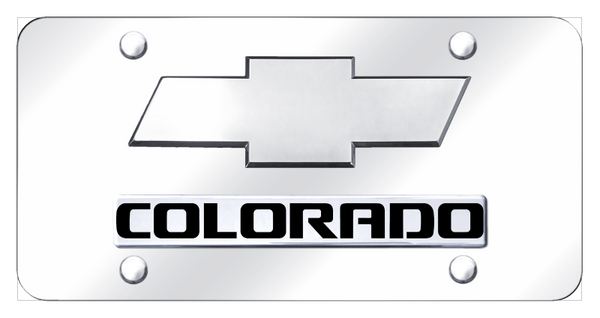 Chevrolet Dual Colorado (New) License Plate - Chrome on Mirrored License Plate - D.COL.2.CC