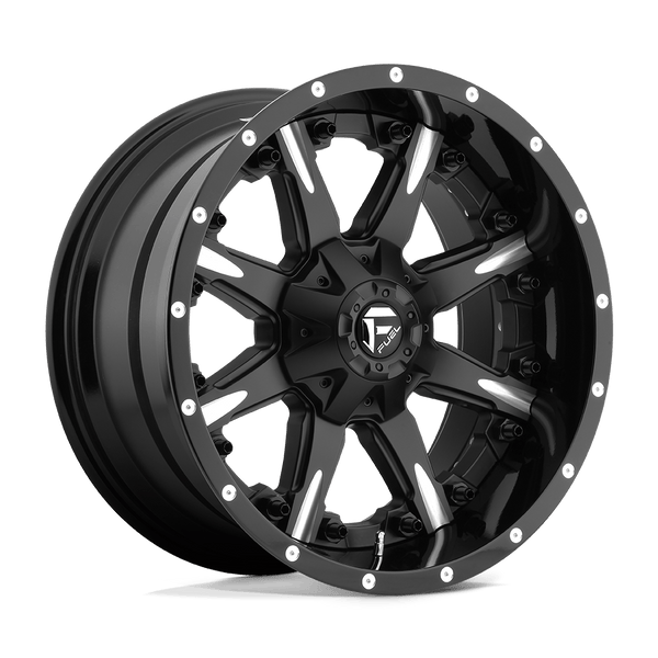 Fuel 2PC D251 NUTZ MATTE BLACK MILLED Wheels for 2011-2023 CHEVROLET SILVERADO 2500HD 3500HD [] - 20X10 -19 mm - 20"  - (2023 2022 2021 2020 2019 2018 2017 2016 2015 2014 2013 2012 2011)