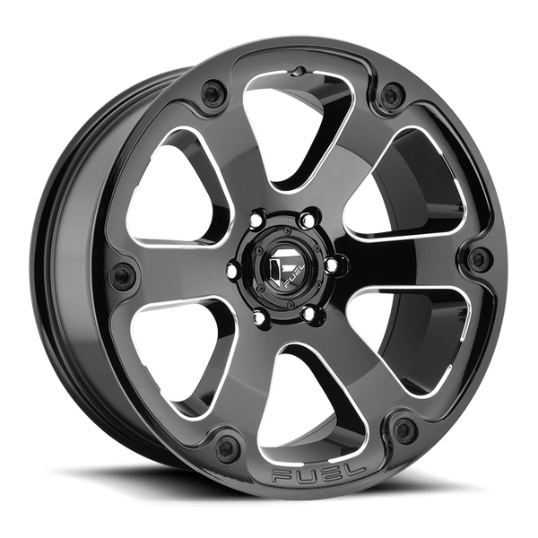 Fuel 1PC D562 BEAST GLOSS BLACK MILLED Wheels for 2021-2022 FORD BRONCO [] - 20X9 1 MM - 20"  - (2022 2021)