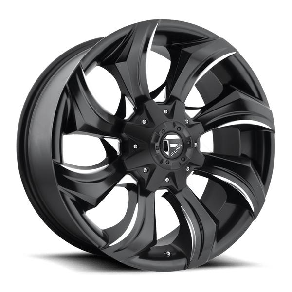 Fuel 1PC D571 STRYKR GLOSS BLACK MILLED Wheels for 2019-2022 FORD RANGER [] - 17X9 20 MM - 17"  - (2022 2021 2020 2019)