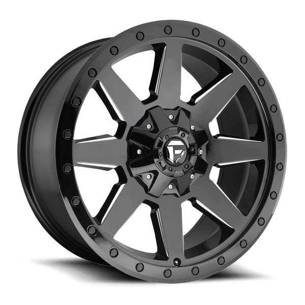 Fuel 1PC D597 WILDCAT GLOSS BLACK MILLED Wheels for 2022-2024 FORD EXPEDITION [] - 17X9 1 MM - 17"  - (2024 2023 2022)