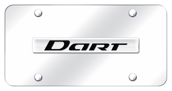 Dodge Dart Name License Plate - Chrome on Mirrored License Plate - DART.N.CC