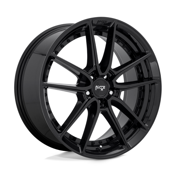 Niche 1PC M223 DFS GLOSS BLACK Wheels for 2014-2020 ACURA RLX [] - 18X8 40 mm - 18"  - (2020 2019 2018 2017 2016 2015 2014)