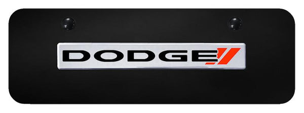 Dodge Dodge Stripes Chrome on Black 3D Bar Mini License Plate - DODS.N.CBM