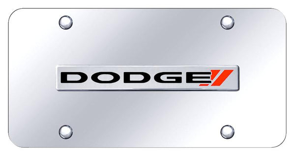 Dodge Dodge Stripes Chrome on Chrome 3D Bar License Plate - DODS.N.CC