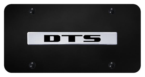 Cadillac DTS Chrome on Black 3D Bar License Plate - DTS.N.CB