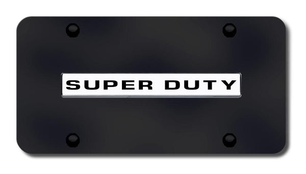 Ford SuperDuty Chrome on Black 3D Bar License Plate - DTY.N.CB