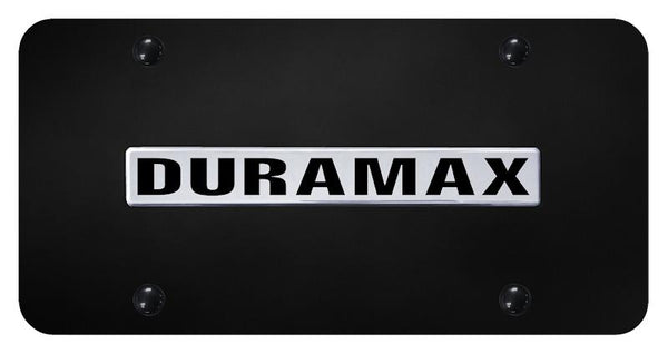 Chevrolet Duramax Chrome on Black 3D Bar License Plate - DUX.N.CB