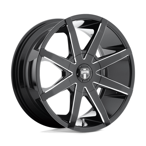 DUB 1PC S109 PUSH GLOSS BLACK MILLED Wheels for 2014-2020 ACURA RLX [] - 20X8.5 35 mm - 20"  - (2020 2019 2018 2017 2016 2015 2014)
