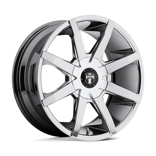 DUB 1PC S111 PUSH CHROME PLATED Wheels for 2005-2019 CHEVROLET SILVERADO 1500 [] - 24X9.5 30 MM - 24"  - (2019 2018 2017 2016 2015 2014 2013 2012 2011 2010 2009 2008 2007 2006 2005)