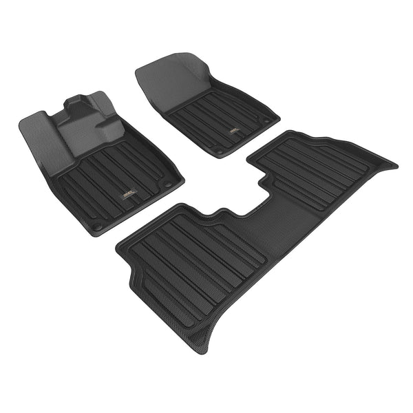 3D MAXpider ELITECT Floor Mat for 2022-2023 VOLKSWAGEN ID.4  - BLACK - 1ST ROW 2ND ROW - E1VW11901809 [2018 2017 2016 2015 2014 2013]
