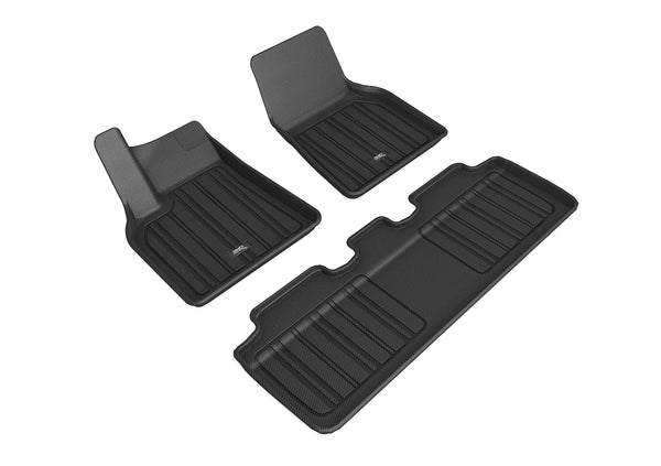 3D MAXpider ELITECT Floor Mat for 2021-2023 TESLA MODEL Y  - BLACK - 1ST ROW 2ND ROW - E1TL02701809 [2023 2022]