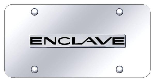 Buick Enclave Chrome on Chrome 3D Bar License Plate - ENC.N.CC