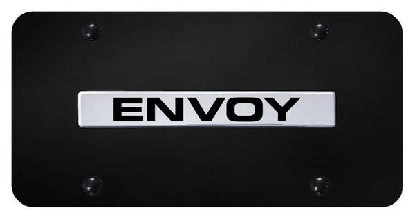 GMC Envoy Chrome on Black 3D Bar License Plate - ENV.N.CB