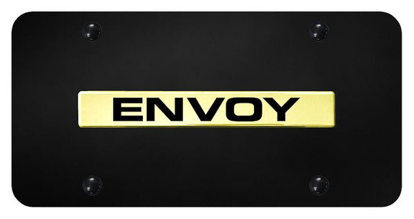 GMC Envoy Gold on Black 3D Bar License Plate - ENV.N.GB