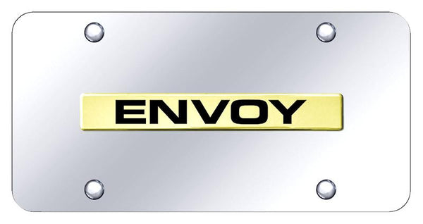 GMC Envoy Gold on Chrome 3D Bar License Plate - ENV.N.GC