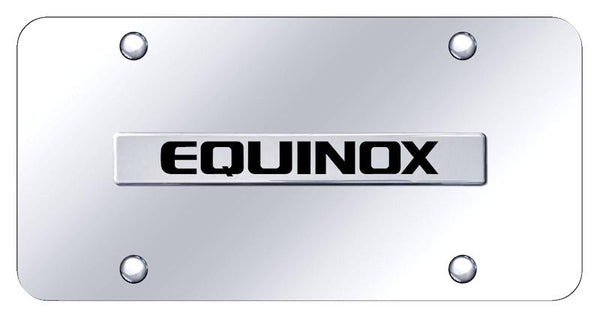 GMC Equinox Chrome on Chrome 3D Bar License Plate - EQU.N.CC