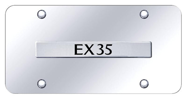 Infiniti EX35 Chrome on Chrome 3D Bar License Plate - EX35.N.CC