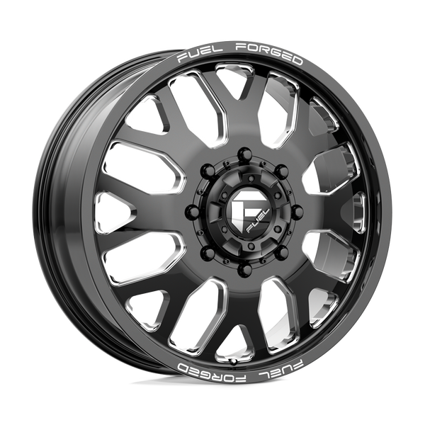 Fuel Mono DE19 FF19D GLOSS BLACK MILLED Wheels for 2011-2023 CHEVROLET SILVERADO 2500HD 3500HD [] - 20X10 -24 mm - 20"  - (2023 2022 2021 2020 2019 2018 2017 2016 2015 2014 2013 2012 2011)